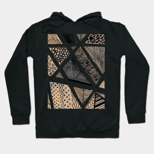 Geometric doodles - beige and grey Hoodie